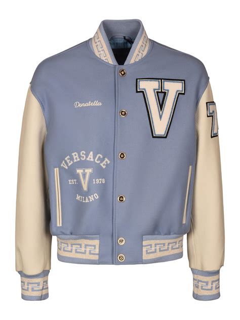 versace denim jacket men's|versace varsity bomber jacket.